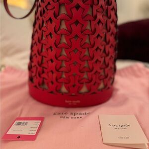 Kate Spade Dorie Medium Bucket Bag Red